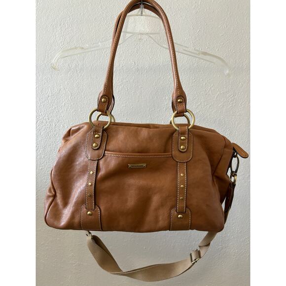 Storksak Elizabeth Leather Diaper Bag Brown - Picture 1 of 8